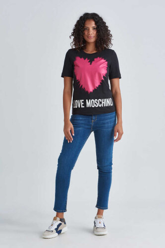 Love Moschino Kadın Basklı T-Shirt - 2