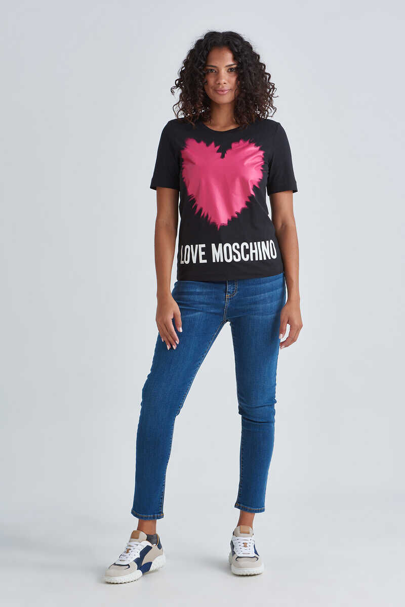 Love Moschino Kadın Basklı T-Shirt - 2