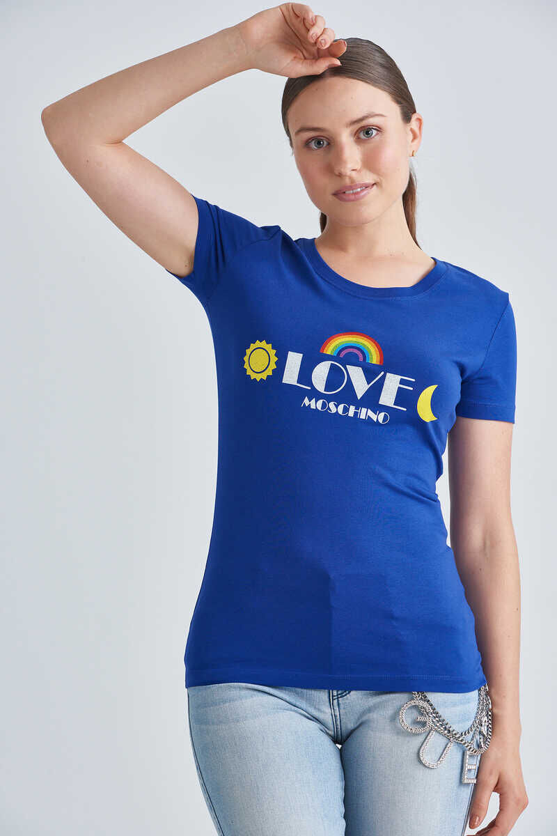 Love Moschino Kadın Bisiklet Yaka T-Shirt - 1