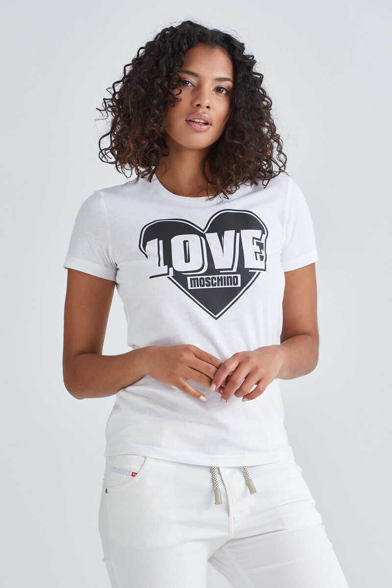 Love Moschino Kadın Bisiklet Yaka T-Shirt - 1