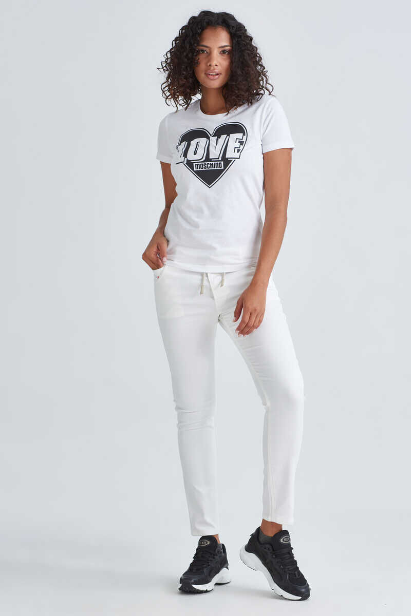 Love Moschino Kadın Bisiklet Yaka T-Shirt - 2