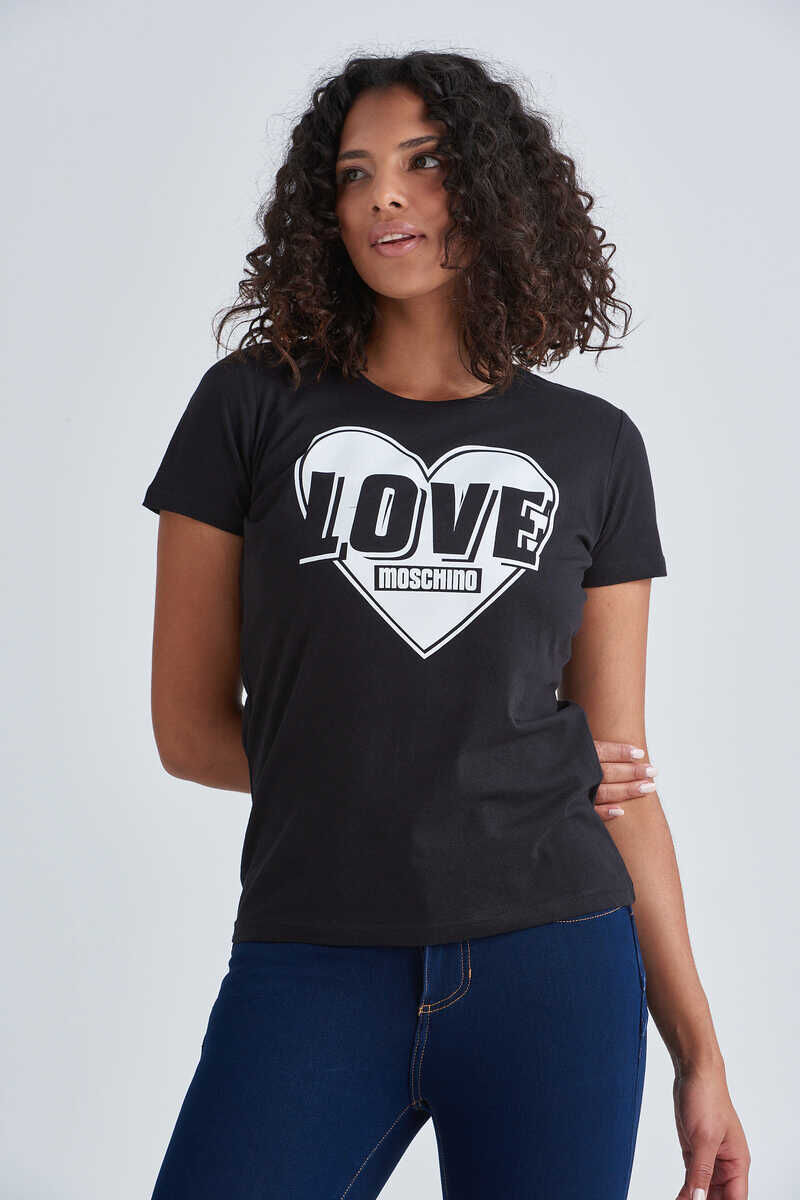 Love Moschino Kadın Bisiklet Yaka T-Shirt - 1