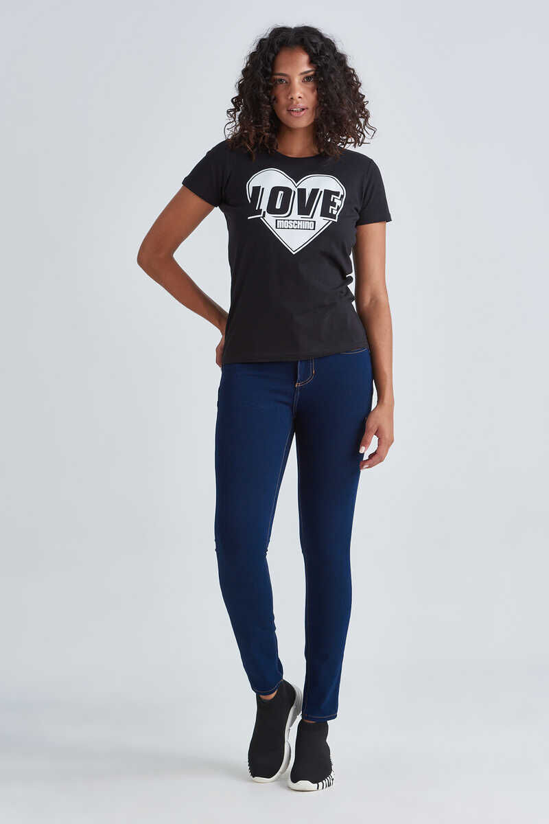Love Moschino Kadın Bisiklet Yaka T-Shirt - 2