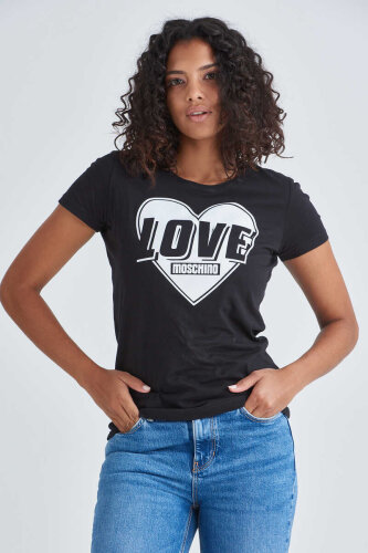 Love Moschino Kadın Bisiklet Yaka T-Shirt - 3