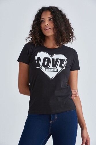 Love Moschino Kadın Bisiklet Yaka T-Shirt - 6