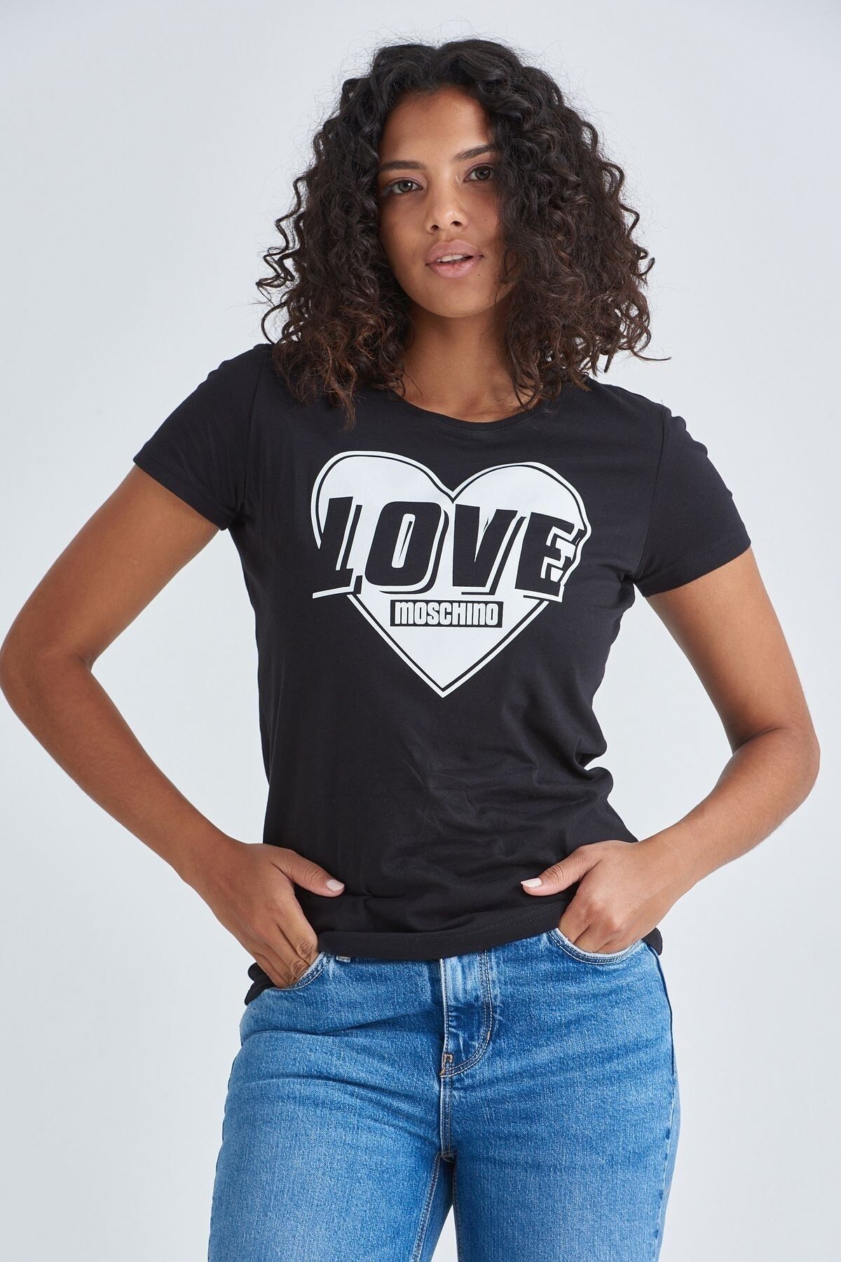 Love Moschino Kadın Bisiklet Yaka T-Shirt - 8