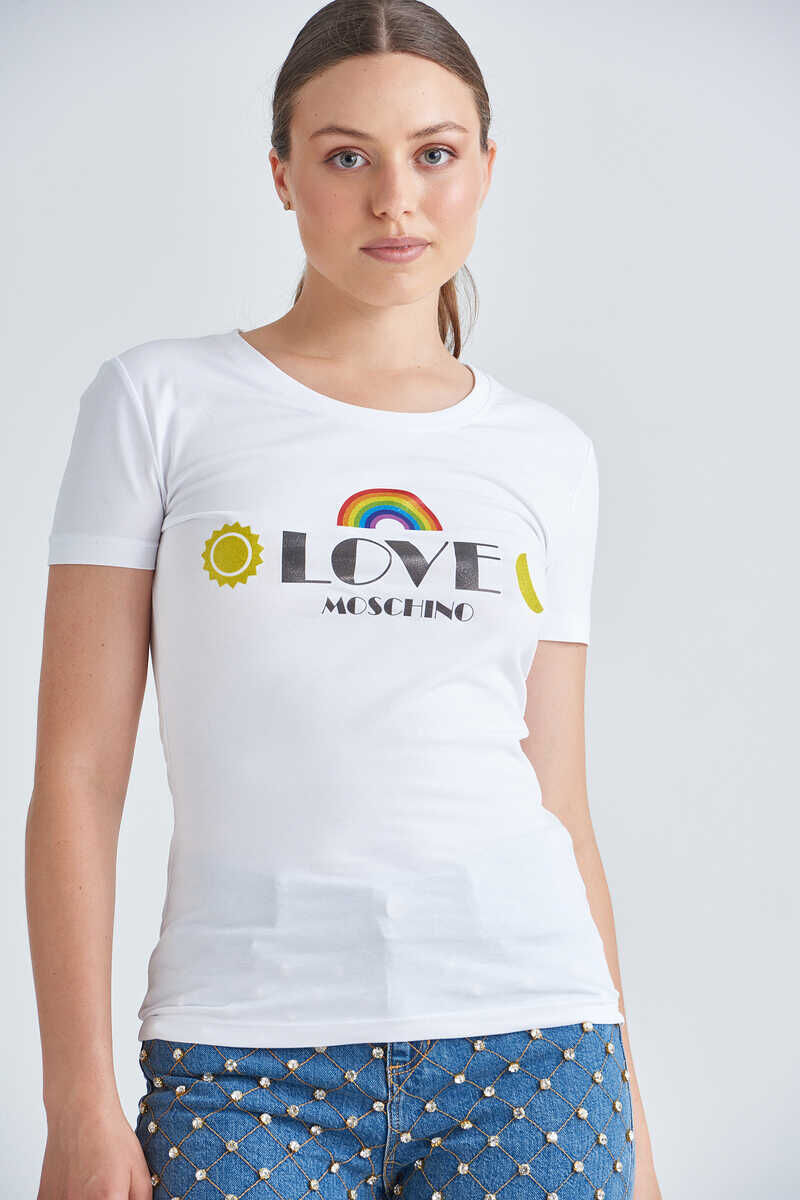 Love Moschino Kadın Bisiklet Yaka T-Shirt - 1