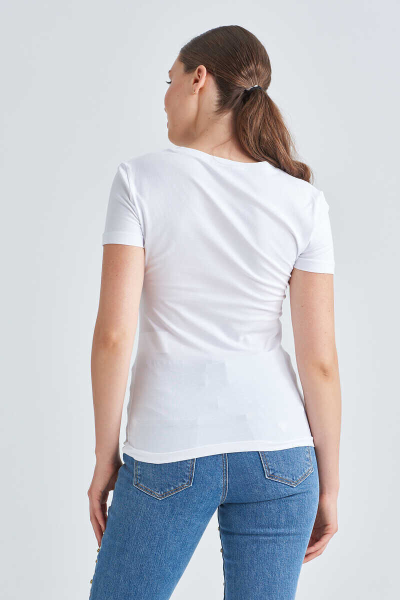 Love Moschino Kadın Bisiklet Yaka T-Shirt - 4