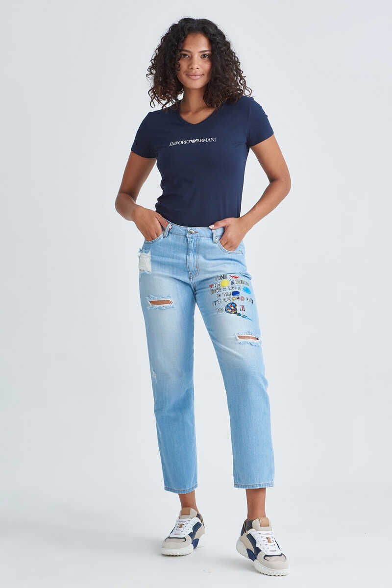 Love Moschino Kadın Boyfriend Jeans - 1