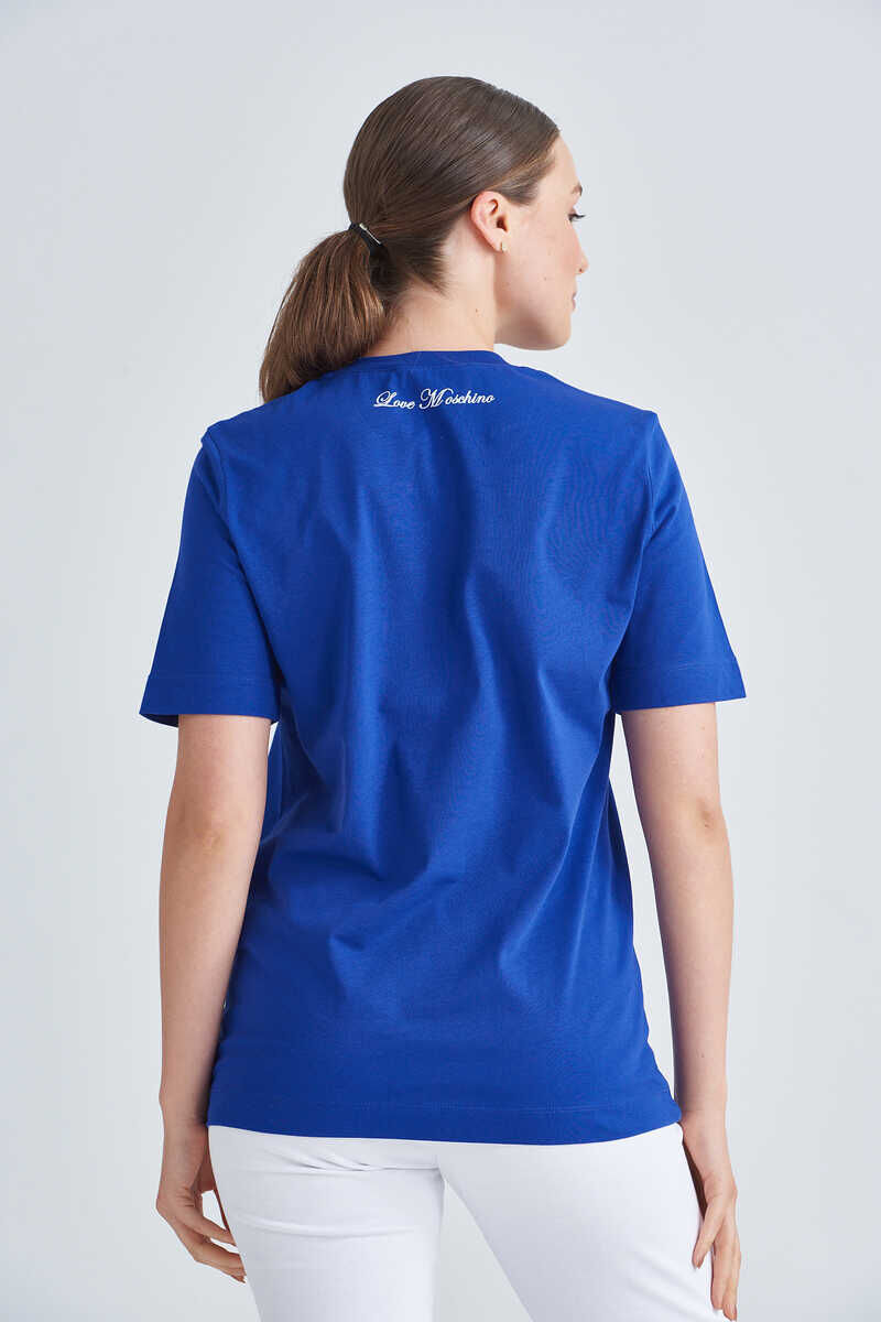 Love Moschino Kadın Bulut Baskılı T-Shirt - 4