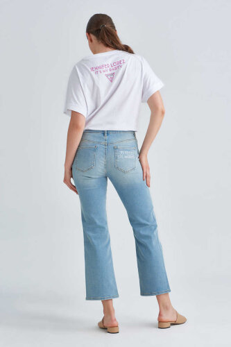 Love Moschino Kadın Crop Jeans - 4
