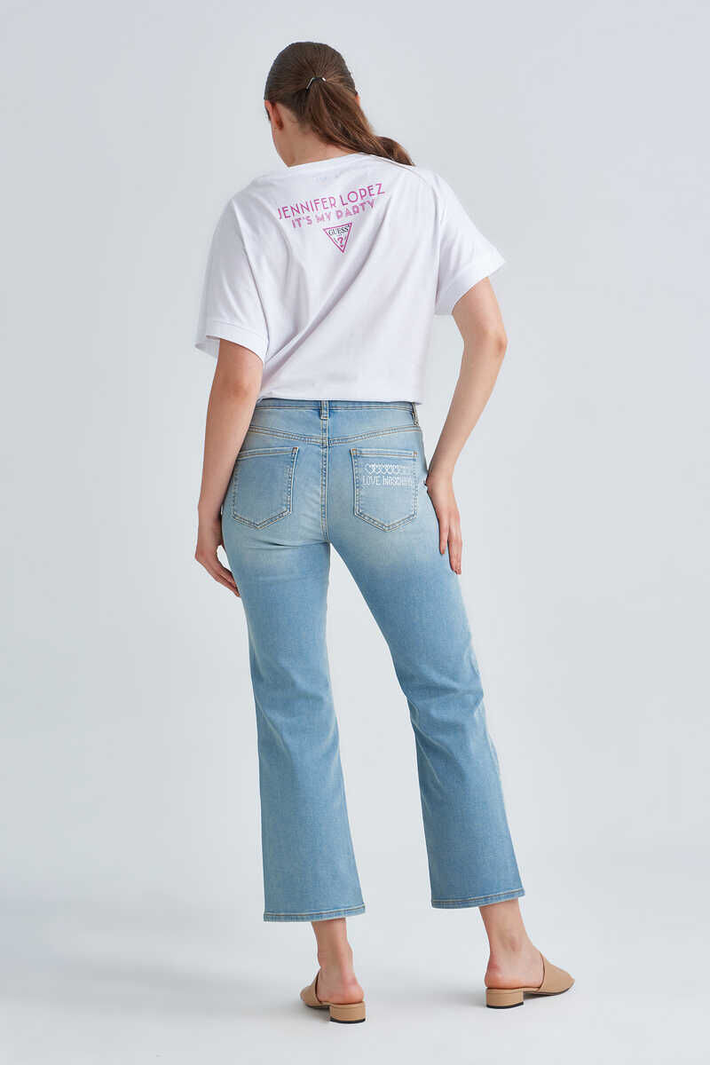 Love Moschino Kadın Crop Jeans - 4