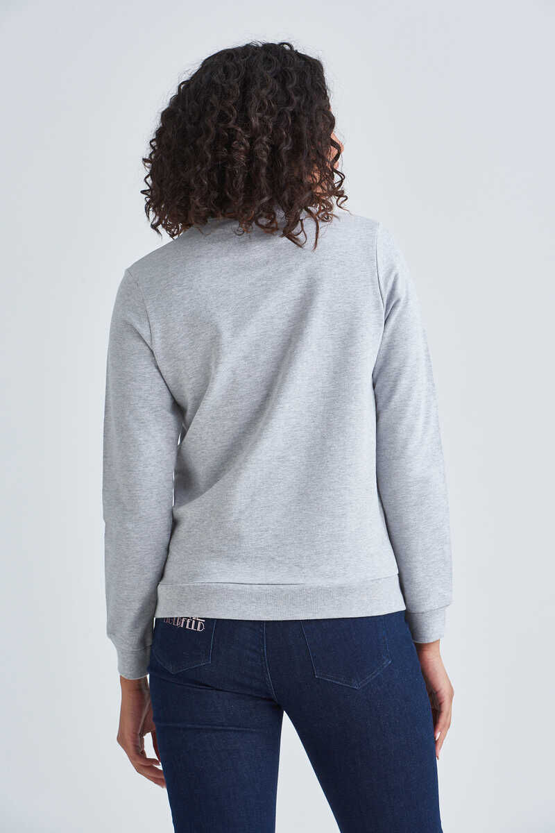 Love Moschino Kadın Kalp Logolu Sweatshirt - 4