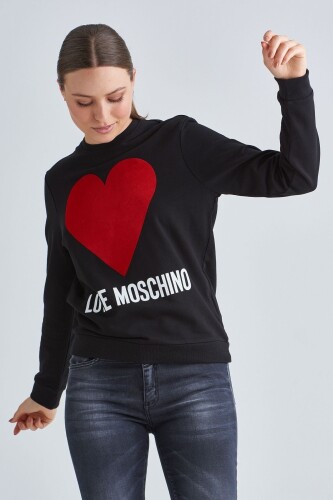 Love Moschino Kadın Logolu Sweatshirt - 6