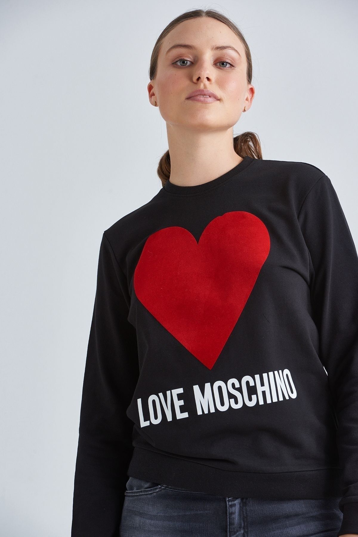 Love Moschino Kadın Logolu Sweatshirt - 7