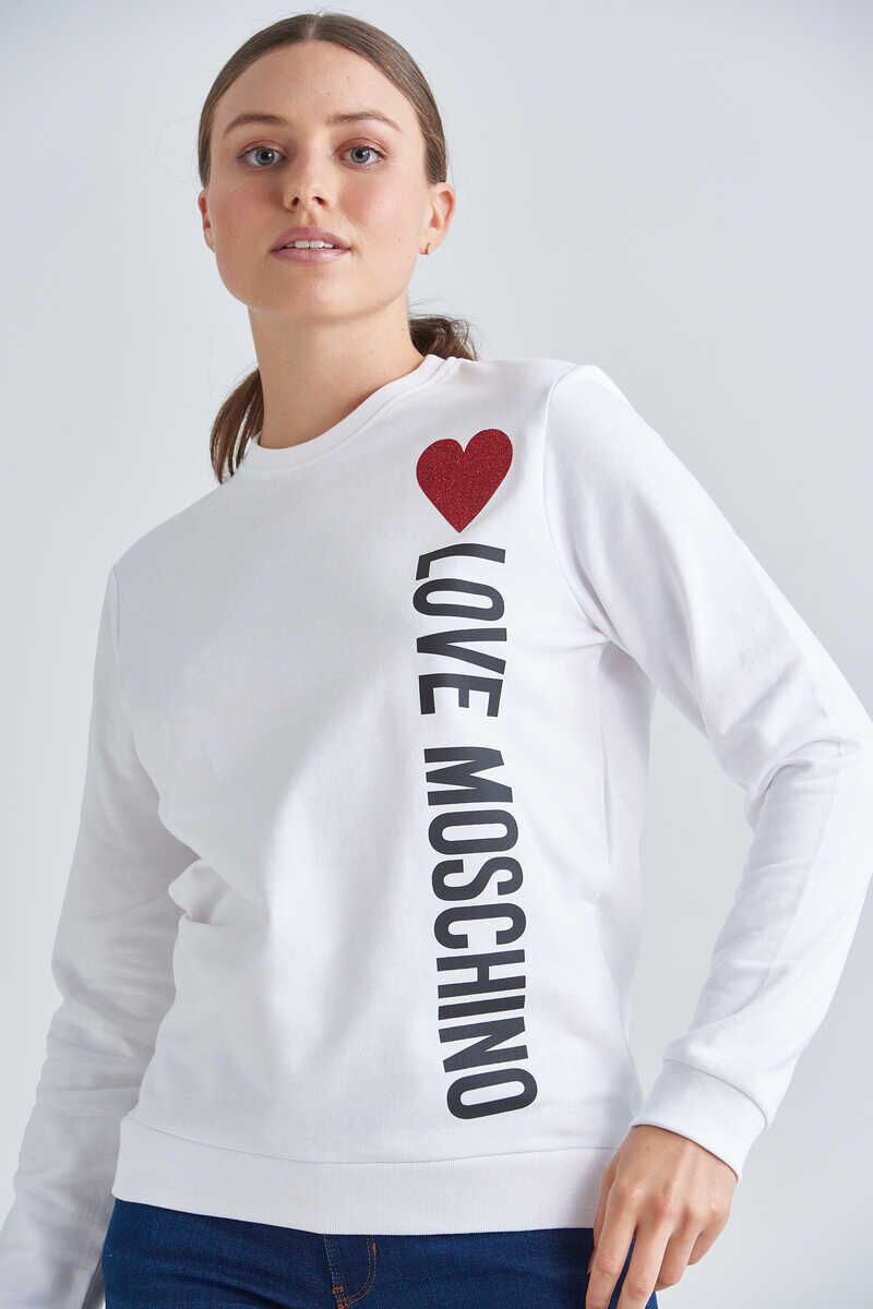 Love Moschino Kadın Logolu Sweatshirt - 1