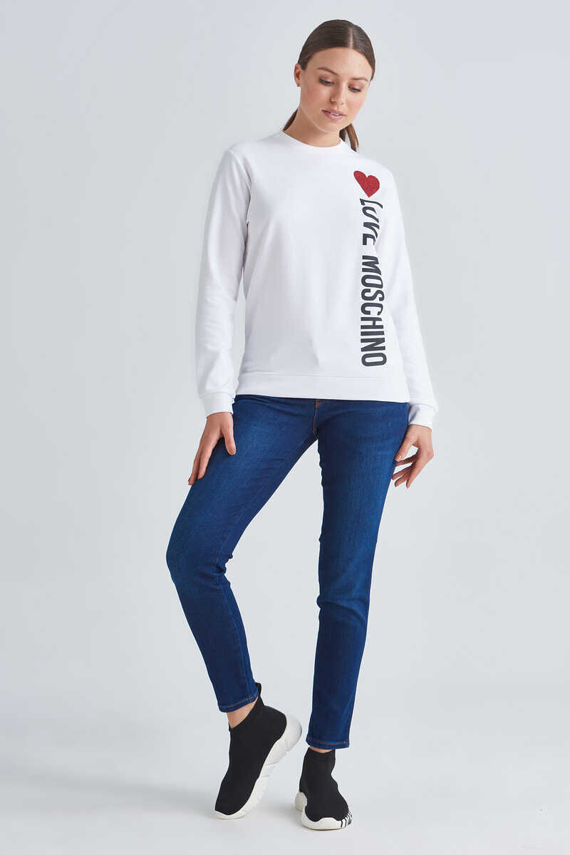 Love Moschino Kadın Logolu Sweatshirt - 2