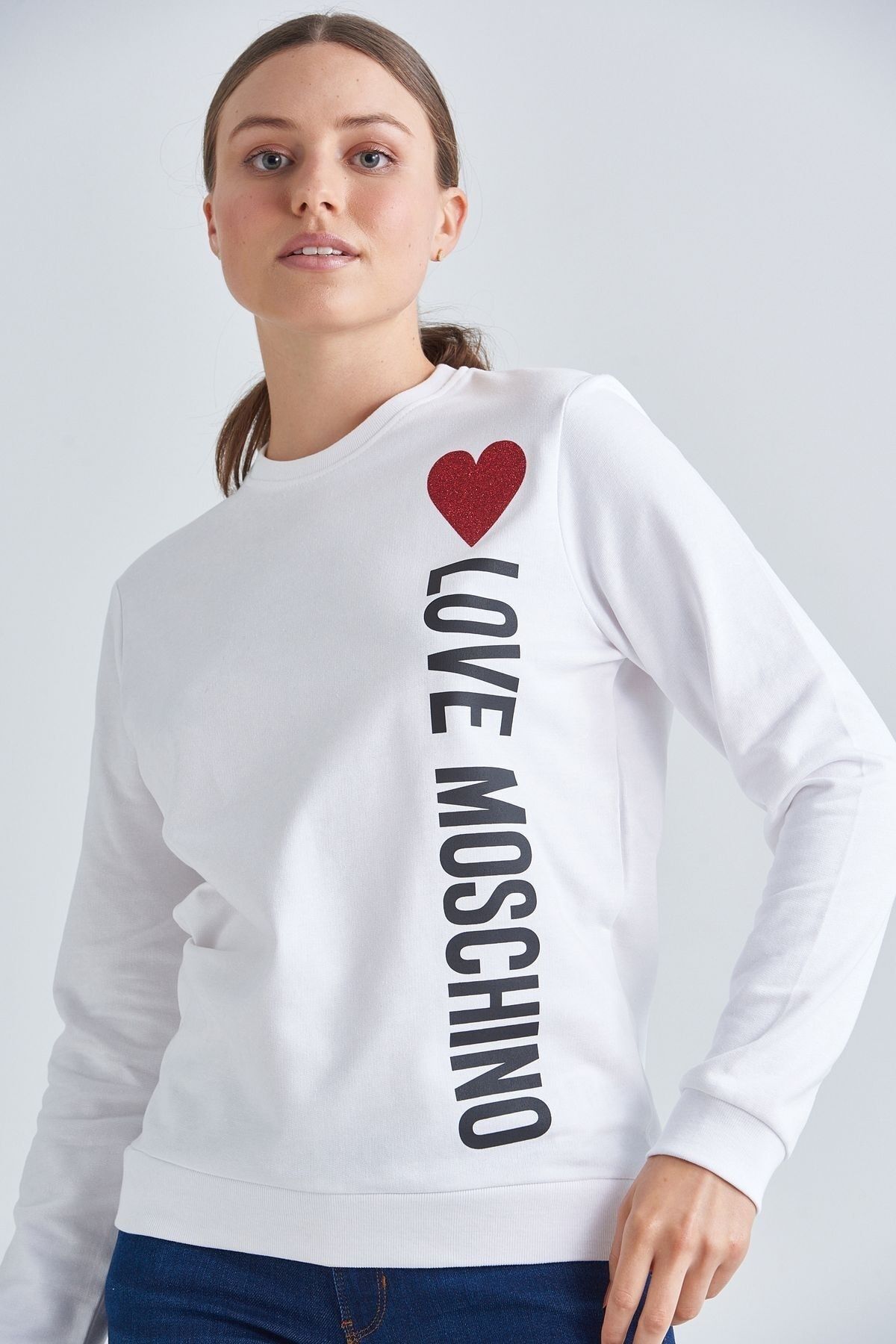 Love Moschino Kadın Logolu Sweatshirt - 5