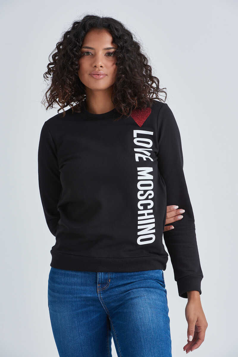 Love Moschino Kadın Logolu Sweatshirt - 1