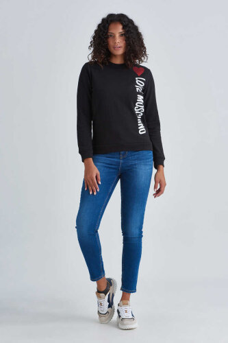 Love Moschino Kadın Logolu Sweatshirt - 2