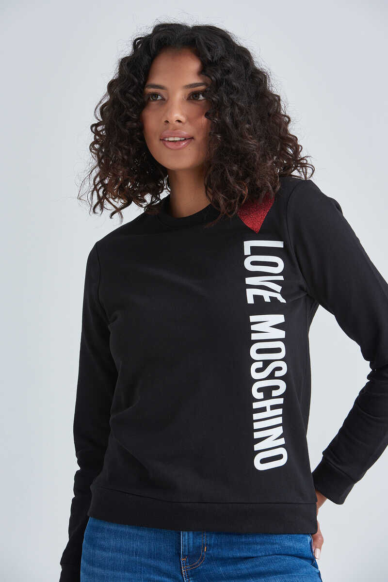 Love Moschino Kadın Logolu Sweatshirt - 3