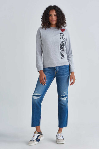 Love Moschino Kadın Logolu Sweatshirt - 2