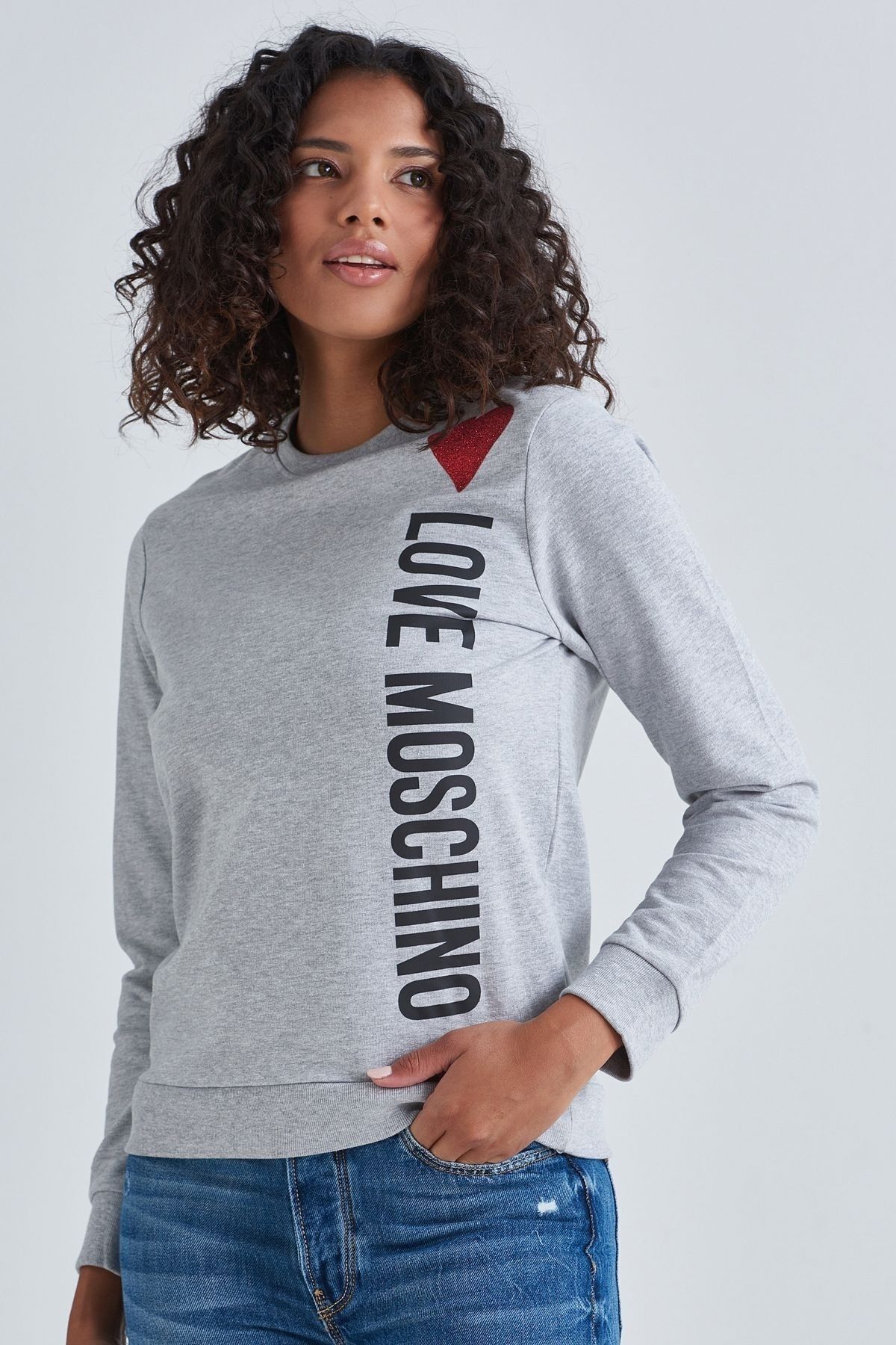 Love Moschino Kadın Logolu Sweatshirt - 7