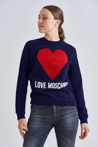 Love Moschino Kadın Logolu Sweatshirt - Love Moschino