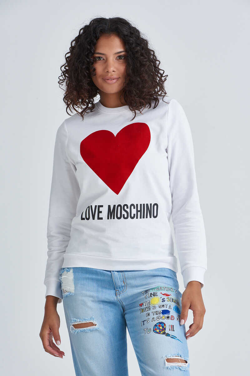 Love Moschino Kadın Logolu Sweatshirt - 1