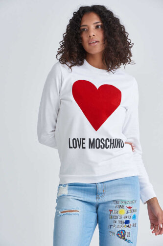 Love Moschino Kadın Logolu Sweatshirt - 3