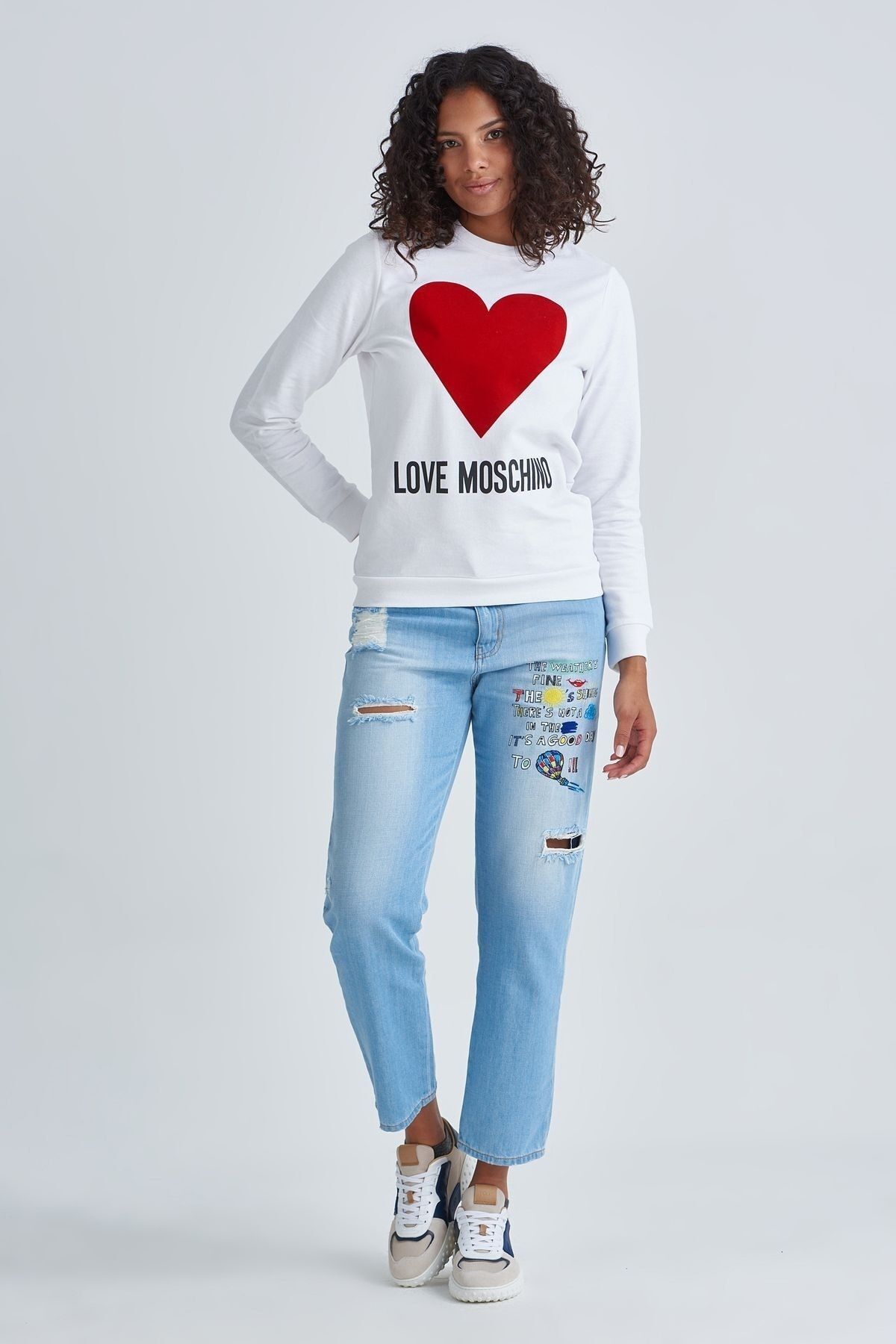 Love Moschino Kadın Logolu Sweatshirt - 6