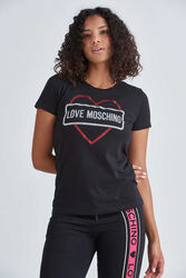 Love Moschino Kadın Logolu T-Shirt - 1