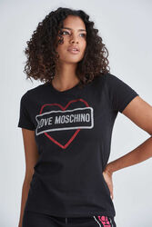 Love Moschino Kadın Logolu T-Shirt - 3