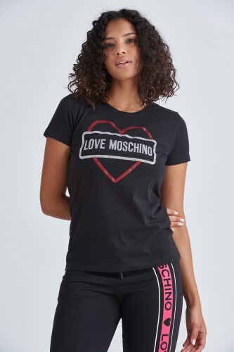 Love Moschino Kadın Logolu T-Shirt - 5