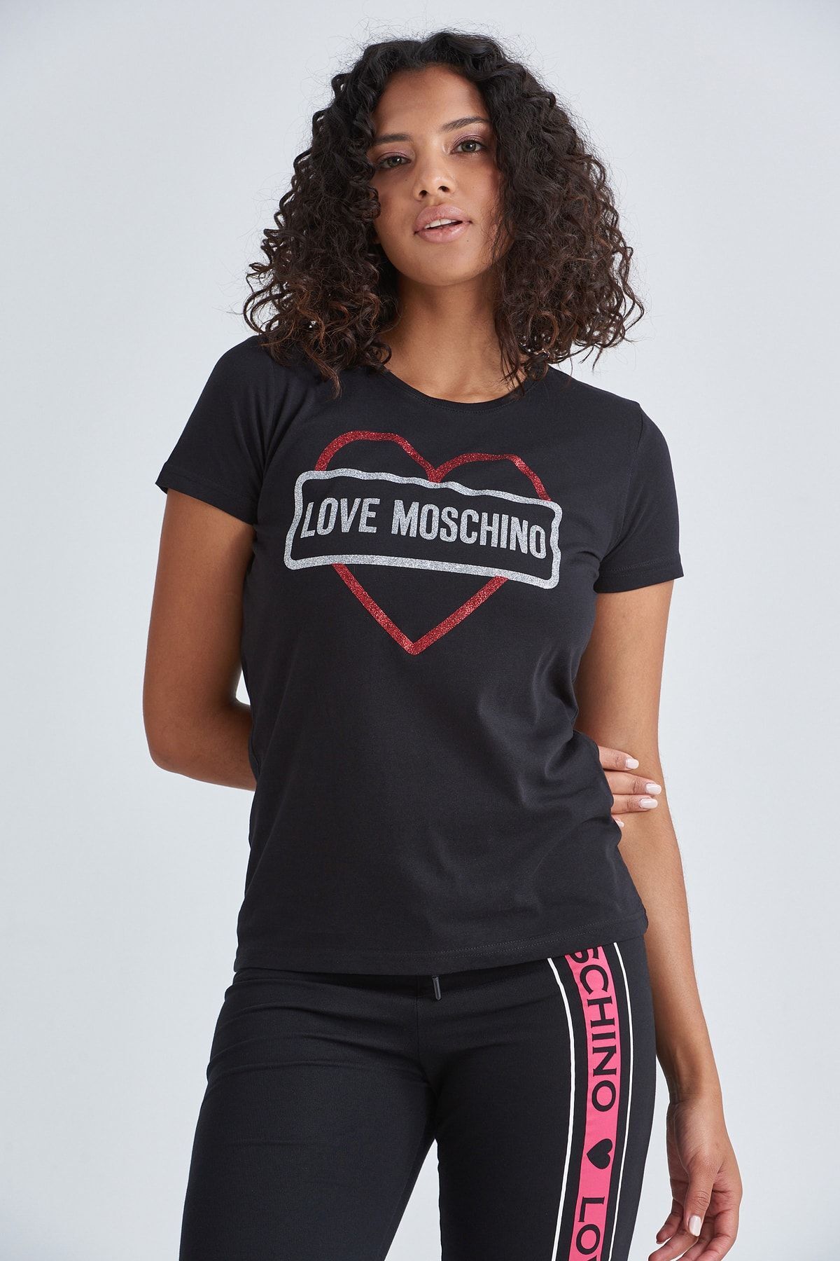 Love Moschino Kadın Logolu T-Shirt - 5