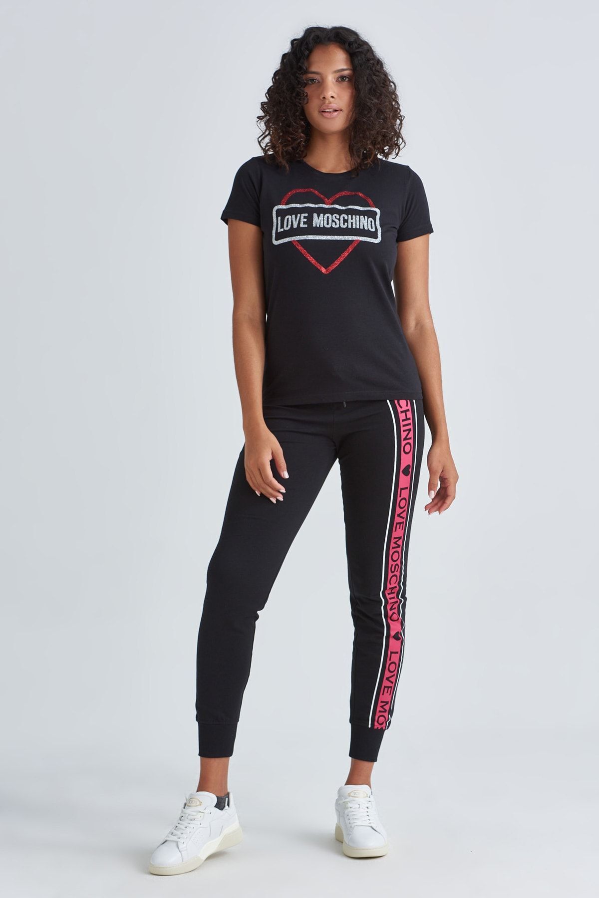 Love Moschino Kadın Logolu T-Shirt - 7