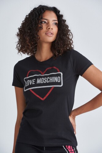 Love Moschino Kadın Logolu T-Shirt - 8
