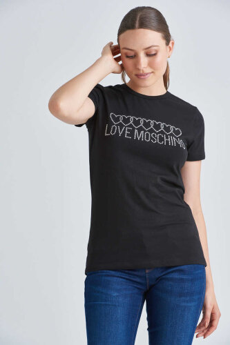 Love Moschino Kadın Taşlı T-Shirt - 3
