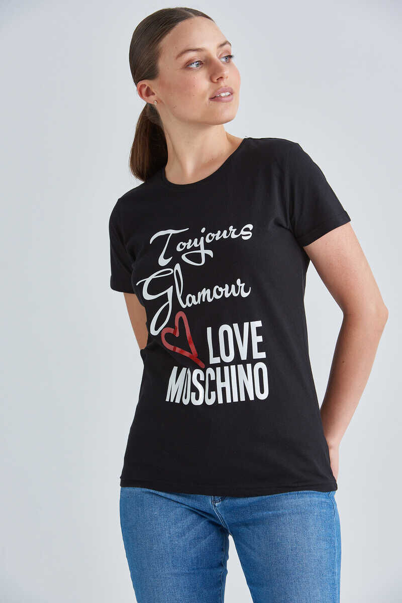 Love Moschino Kadın Yazılı T-Shirt - 3