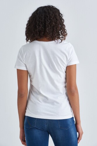 Love Moschino Kadın Yazılı T-Shirt - 8