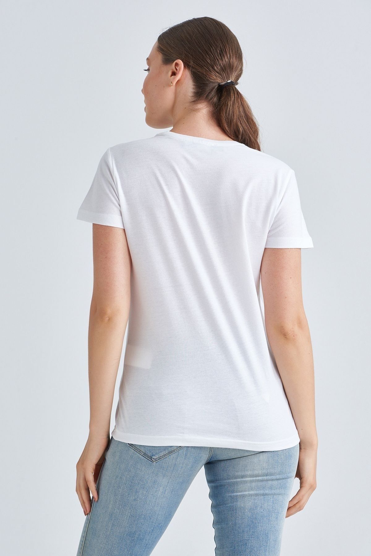 Love Moschino Kadın Yazılı T-Shirt - 8