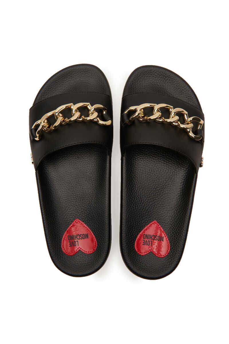 Love Moschino Kadın Zincirli Terlik - 3