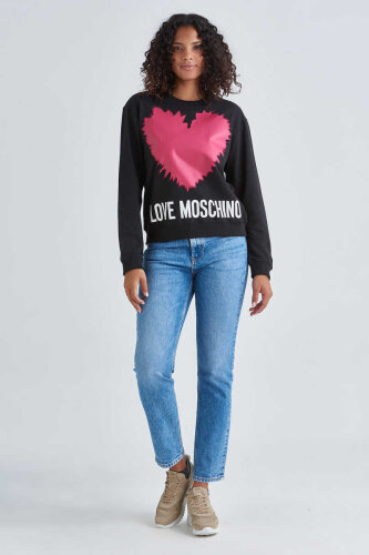 Love Moschino Kalp Baskılı Kadın Sweatshirt - 2
