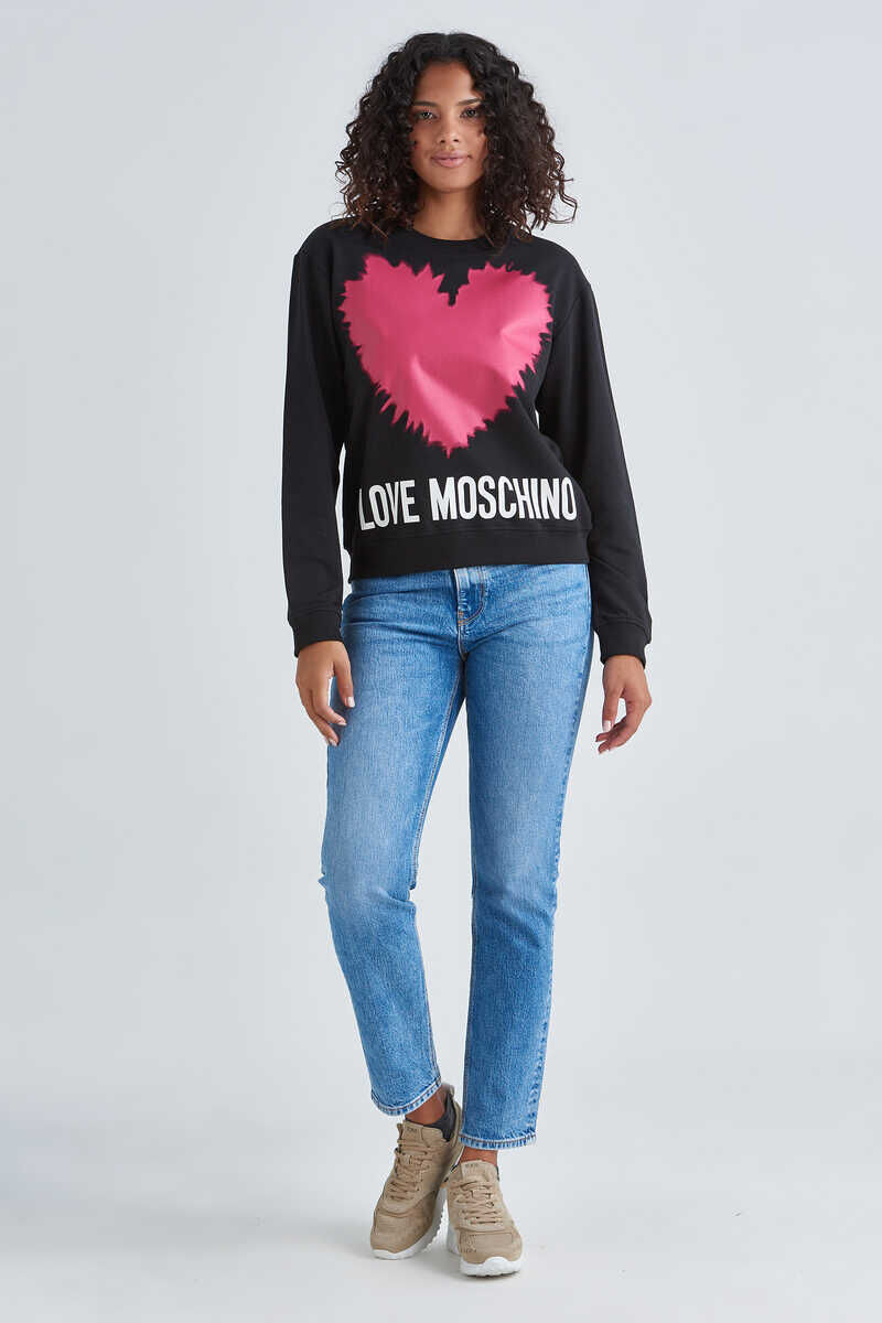 Love Moschino Kalp Baskılı Kadın Sweatshirt - 2