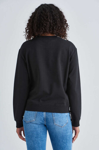 Love Moschino Kalp Baskılı Kadın Sweatshirt - 4