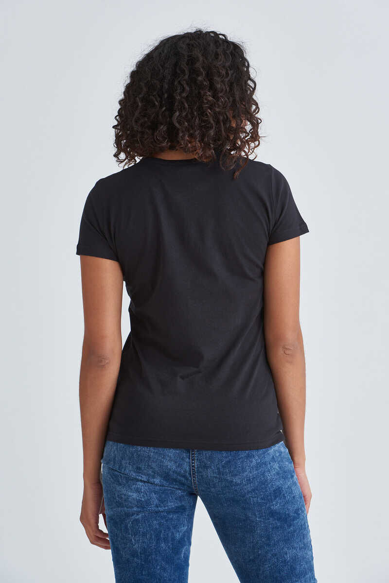 Love Moschino Logolu Bisiklet Yaka Kadın T-Shirt - 4
