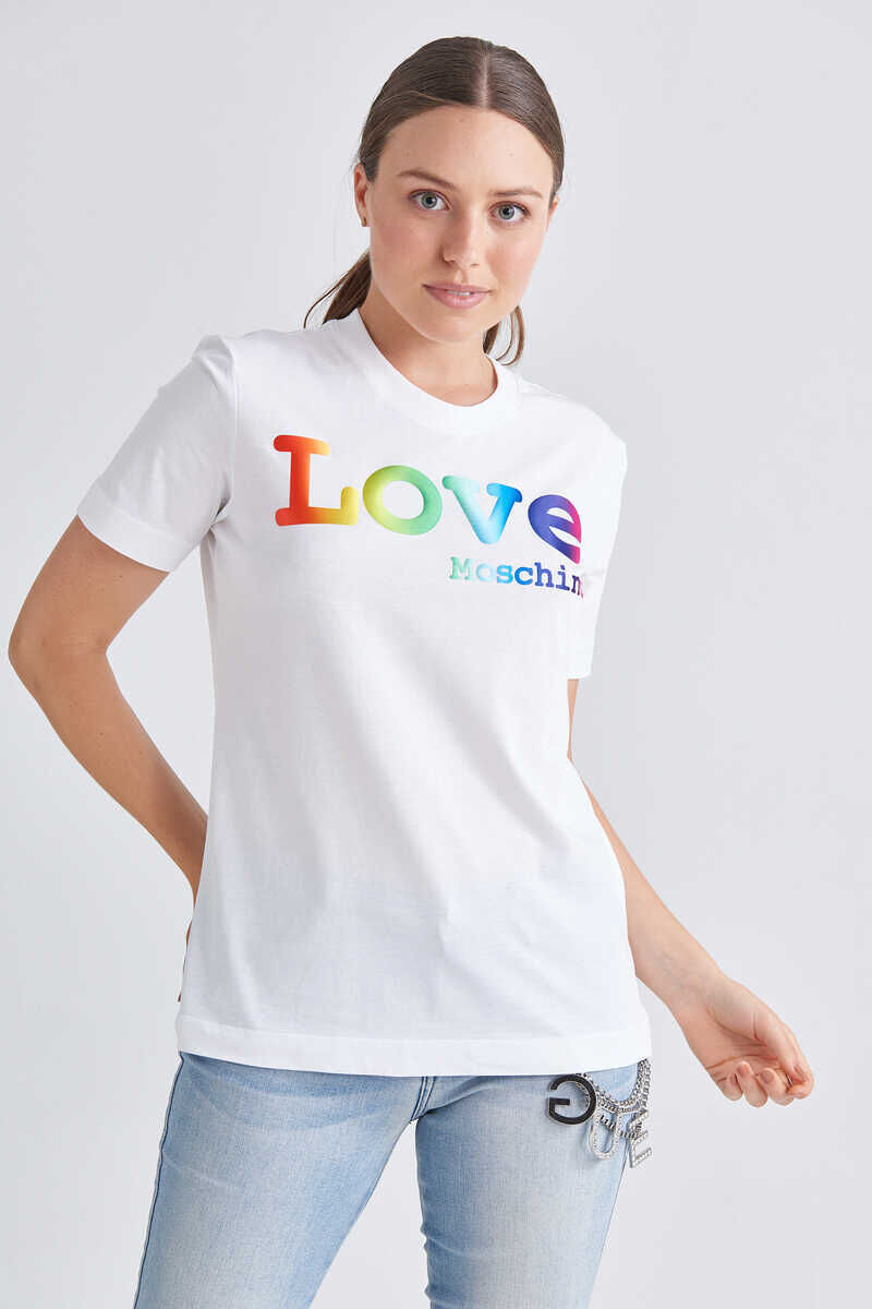 Love Moschino Love Baskılı Kadın T-Shirt - 1