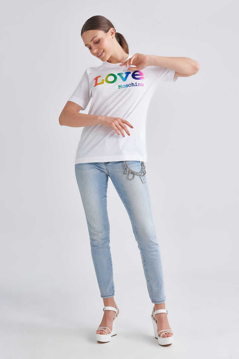 Love Moschino Love Baskılı Kadın T-Shirt - 2