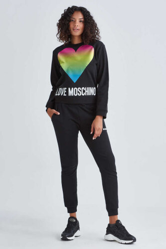 Love Moschino Renkli Basklı Kadın Sweatshirt - 2
