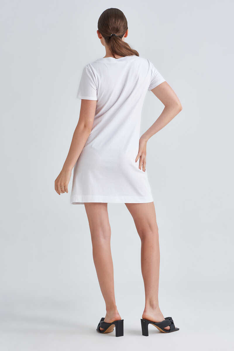 Love Moschino Renkli Kalp Baskılı Kadın Elbise - 4